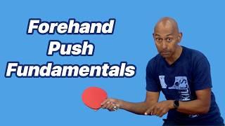 Forehand Push | Table Tennis | PingSkills