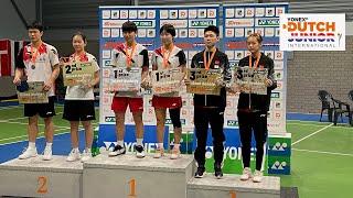 Prize Ceremony XD & WS, Yonex Dutch Junior International 2023