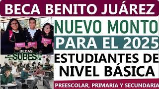 ¡ATENCIÓN PADRES!  Nuevo Monto de Pago para la Beca Benito Juárez Nivel Básica en 2025 