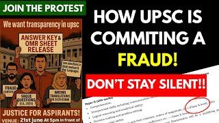 IS THIS NOT A SCAM? | UPSC PRELIMS 2025 ANSWER KEY | WHY IS EVERYONE SILENT?