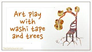 Relax while I create fantastical trees with washi tape