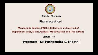 Pharmaceutics - I | AKTU Digital Education