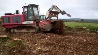 Mulching on the A486 Road Widening for Alan Griffiths Contractors