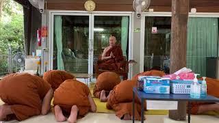 @งานบุญครูบาอาจารย์ หลวงพ่อสุธรรม สุธัมโมให้พรกับคณะครูบาอาจารย์ที่มากราบมุฑิตาอายุวัฒนมงคล
