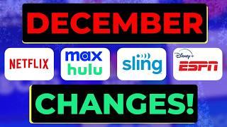 Big Streaming TV Changes for December 2024!