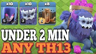 EASY STRATEGY | Th13 Yeti Witch Quake Attack Strategy | Th13 Yeti Witch | Best Th13 Attack Strategy|