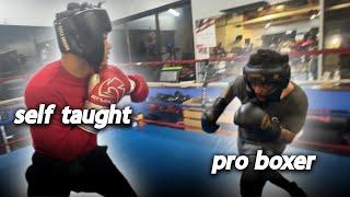 SELF TAUGHT versus PRO BOXER!! (PART TWO)