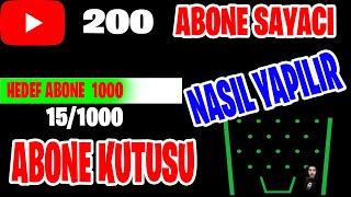 YOUTUBE OBS SAYAÇ EKLEME - ABONE  İZLEYİCİ  SAYACI - ABONE HEDEFİ NASIL YAPILIR - YOUTUBE OBS EĞİTİM