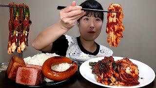 mukbang, spicy, kimchi. ASMR.