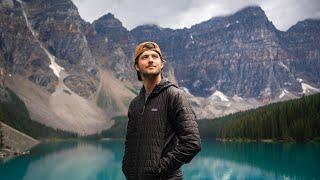 Backpacking in Banff Canada (mountain summit)