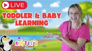 24/7 Toddler & Baby Learning Livestream - Kids Songs & Nursery Rhymes - Miss Katie