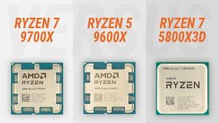 Ryzen 7 9700X vs Ryzen 5 9600X vs Ryzen 7 5800X3D w/ RTX 4090: Test in 9 games at 1080p