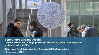 Benvenuto alle matricole della Laurea in Ingegneria Informatica, delle Comunicazioni ed Elettronica