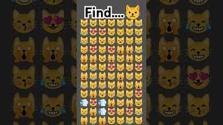 Find the different emoji  #cat #find #different #challenge #emoji #quiz #mind #emojichallenge #gk