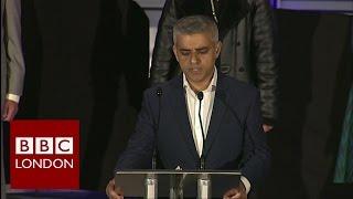 Sadiq Khan - Full mayoral acceptance speech - BBC London News