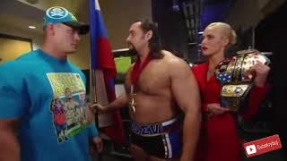 John cena poddaje rusewa wwe po polsku