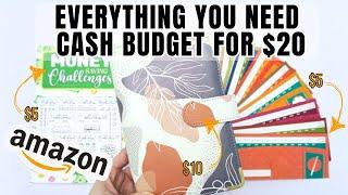 HOW TO CREATE A WHOLE CASH BUDGET SYSTEM AND BINDERS FOR $20 | 3 AMAZON ITEMS | GIVEAWAY! | CASH 101