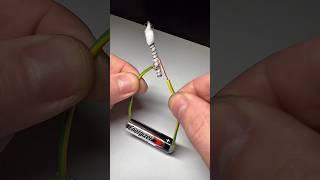 #Battery से आग कैसे लगाएं?  | Science Trick #shorts