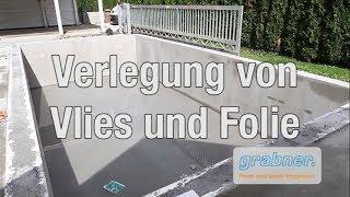 Schalsteinbecken - Montagehilfe / Teil 7 Verlegung von Vlies und Folie