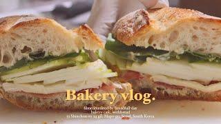 [Sub] Calm cafe vlog | Apple brie sandwich | Launching new menu |