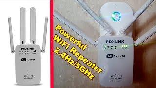 The Best WiFi Repeater Router PIX-LINK 1200Mbps Dual Band  2.4/5GHz Signal Amplification Test