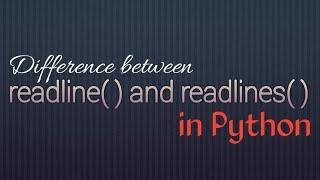 readline( ) and readlines( ) function in Python File Handling : Day 4