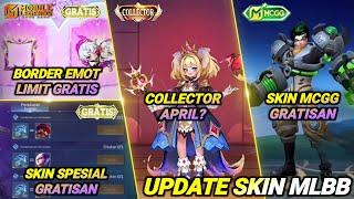 SKIN COLLECTOR APRIL?, MAGIC CHESS DI HAPUS, SKIN GRATIS BEBAS PILIH, BORDER EMOT GRATIS MLBB
