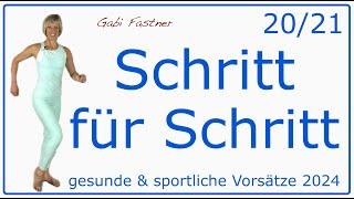 20/21  40 min. Schritt für Schritt | ca. 350 Kcal verbrennen, Kondition aufbauen, ohne Geräte