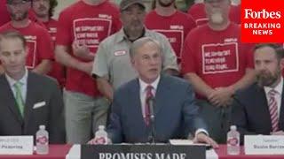 Gov. Greg Abbott Holds A Bill Signing Ceremony For Texas Water Investment Legislation