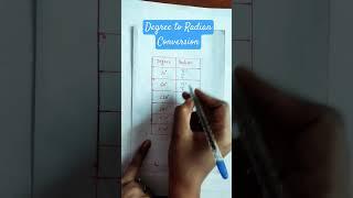 Degree to radian conversion #shorts #viralshorts