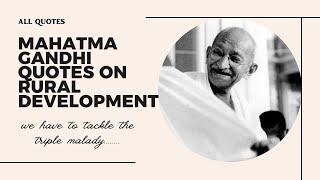 Mahatma Gandhi Quotes on #Rural development I Gandhi Jayanti special I All Quotes I Father of Nation