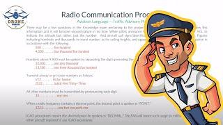 FREE FAA Part 107 Remote Pilot Lesson: Radio Communications & Phraseology (Applicable thru 2024)