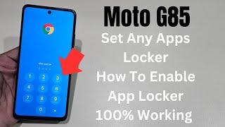 Moto G85 Any Apl Lock Enable Disable | How To Setup App Locker