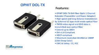 OPHIT DOL-TX DVI Fiber Optic 1 Channel Extender Sales | Service | Repair | Exchange | Replacement