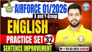 Airforce Practice Set 2025 | Sentence Improvement | English for Airforce X & Y Group By Anuj Sir