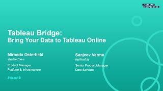 Tableau Bridge: Bring Your Data to Tableau Online