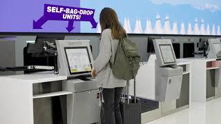 How to Use the New Self-Bag Drop Kiosks at the United and Southwest Check-in Areas