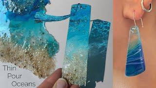 Resin Bookmarks + Jewelry - no molds needed! #resin #resinjewelry #jewelrymaking #earrings #bookmark