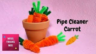 Easy pipe cleaner carrot DIY Tutorial | Easter Craft.