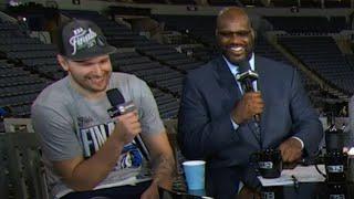 Shaq accidentally spoke German to Luka Doncic after he advanced to NBA Finals 