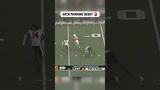 Arch Manning's first collegiate appearance 