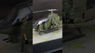 1/32 Pro-Built Model AH-1G COBRA (ICM model), Vietnam war diorama #probuiltmodel #vietnamwar