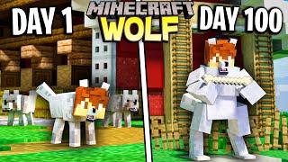 I Survived 100 Days as a WOLF in Minecraft