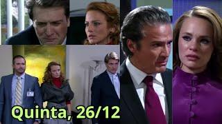 Quando me apaixono - Resumo de hoje, Quinta, 26/12. Novelas  Mexicanas do SBT.