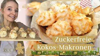 Zuckerfreie Kokosmakronen – Gesundes Plätzchen Rezept für Weihnachten  (Vegan & Ohne Zucker)