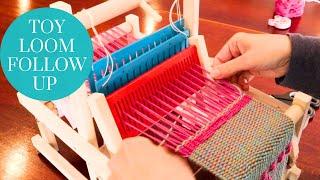 Toy loom warping and weaving, pick up