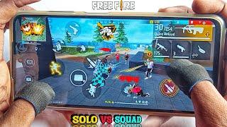 POCO X3 PRO : HANDCAM  SOLO VS SQUAD FREE FIRE GAMEPLAY