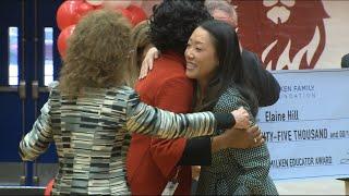 Waterbury teacher surprised with Milken Educator Award