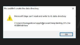 Microsoft Edge Can't Read and Write To Its Data Directory (FIXED)