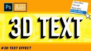 How to Make 3D Text Effect in Photoshop | 3D Text Effect in Adobe Photoshop